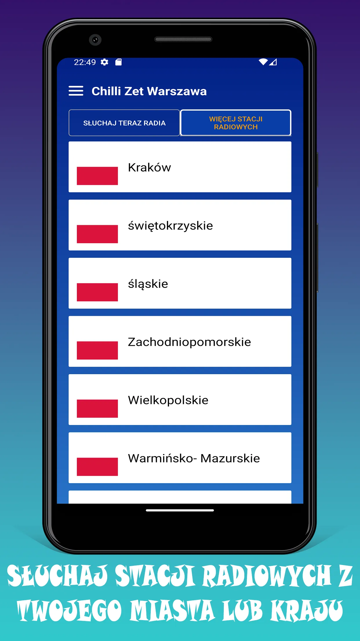 Radio Chilli Zet Warszawa PL | Indus Appstore | Screenshot