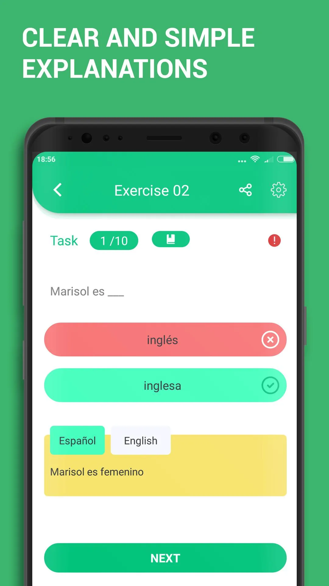 Learn Spanish Grammar A1 A2 B1 | Indus Appstore | Screenshot