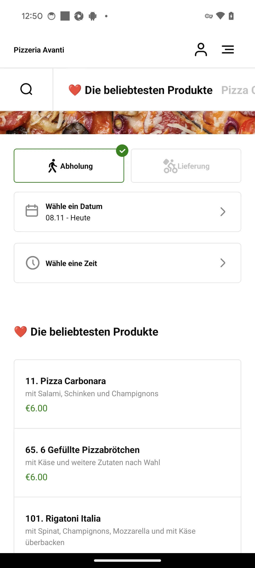 Pizzeria Avanti Recklinghausen | Indus Appstore | Screenshot