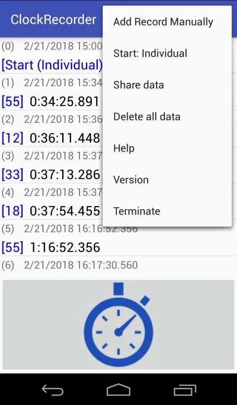 ClockRecorder for Marathon etc | Indus Appstore | Screenshot