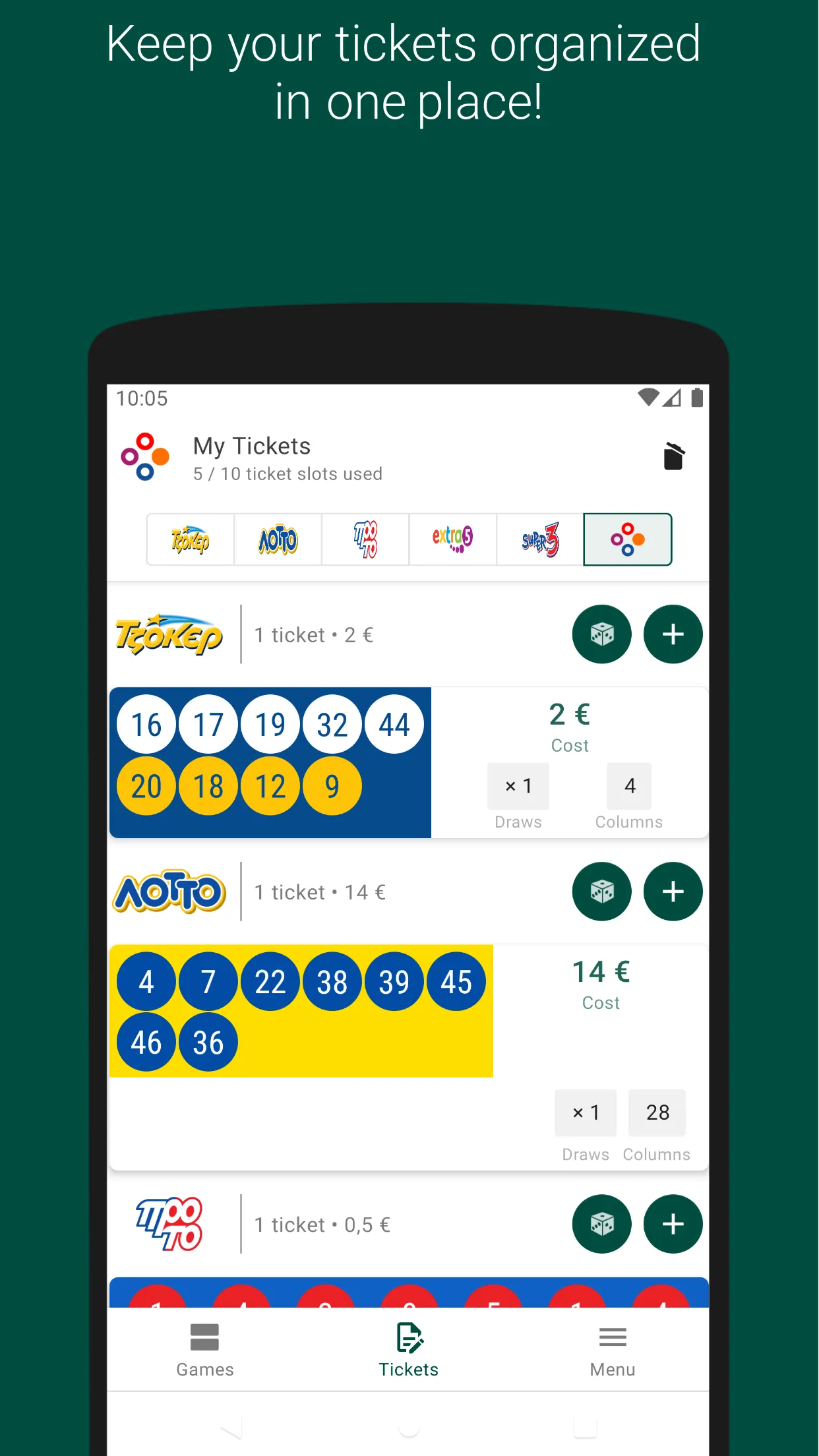 Greek Lottery Games & Results! | Indus Appstore | Screenshot