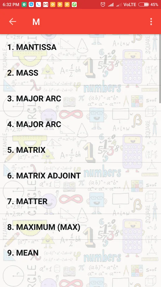 Maths Glossary | Indus Appstore | Screenshot