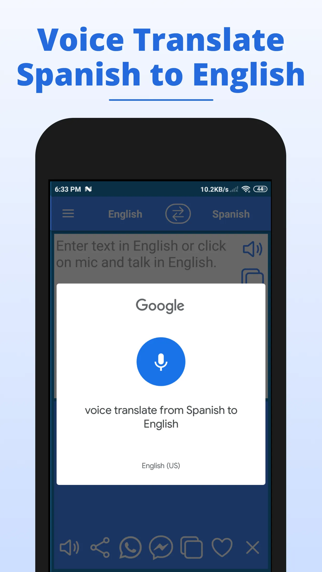 English to Spanish Translator | Indus Appstore | Screenshot