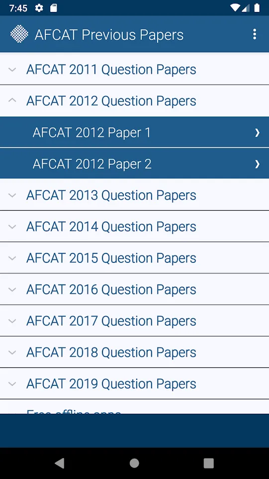 AFCAT Previous Papers | Indus Appstore | Screenshot