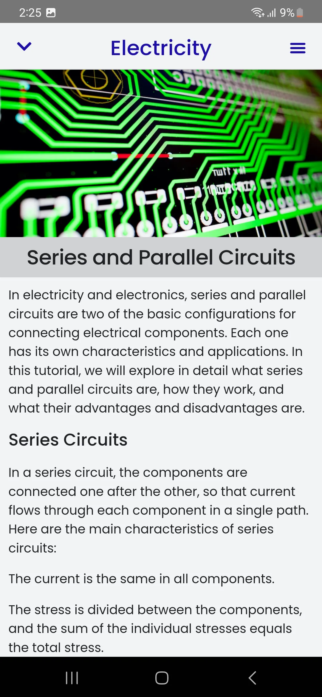 Electricity Course | Indus Appstore | Screenshot