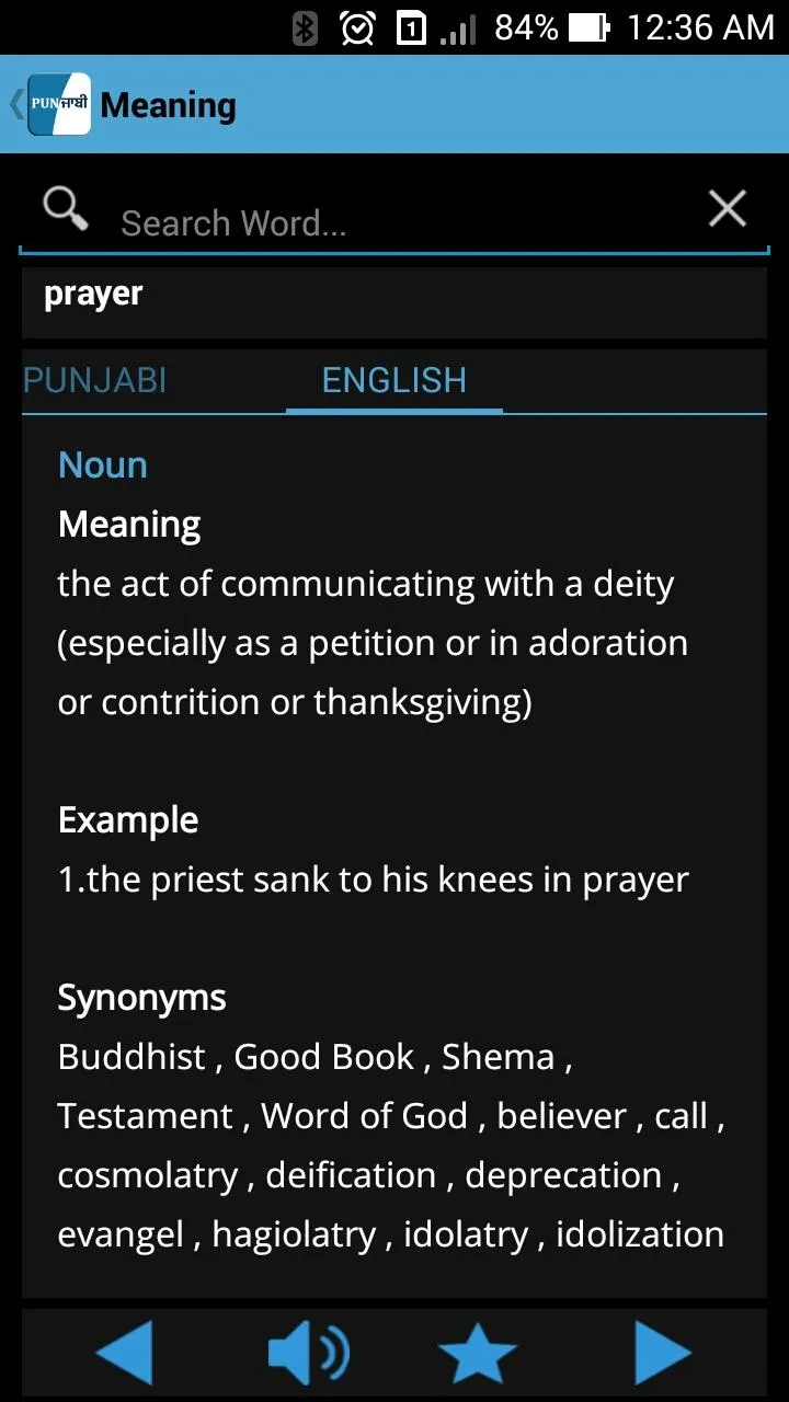 English to Punjabi Dictionary | Indus Appstore | Screenshot