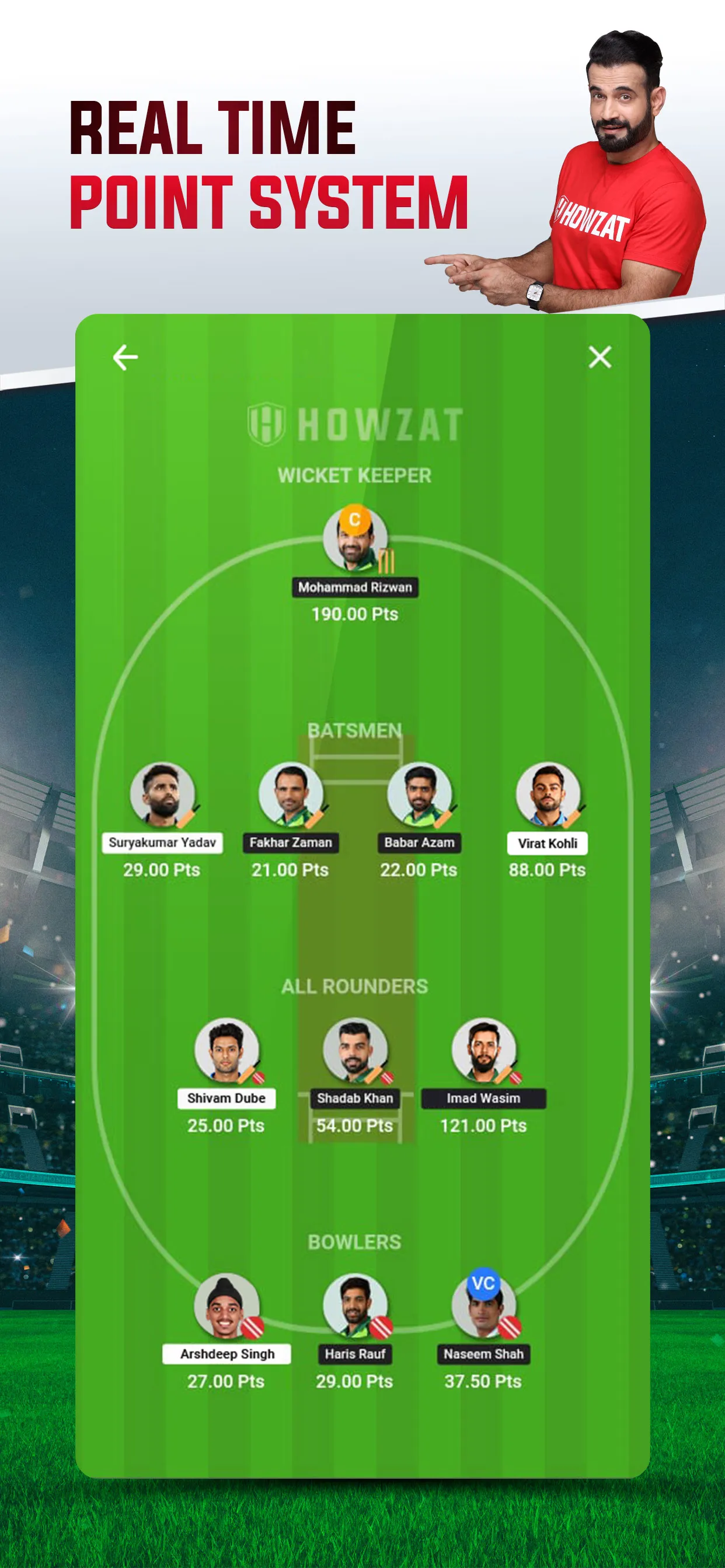 Howzat: Fantasy Cricket App | Indus Appstore | Screenshot