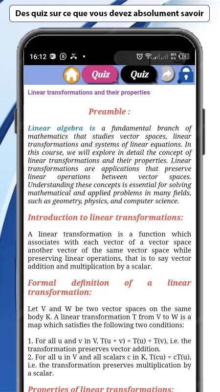 Linear algebra course | Indus Appstore | Screenshot