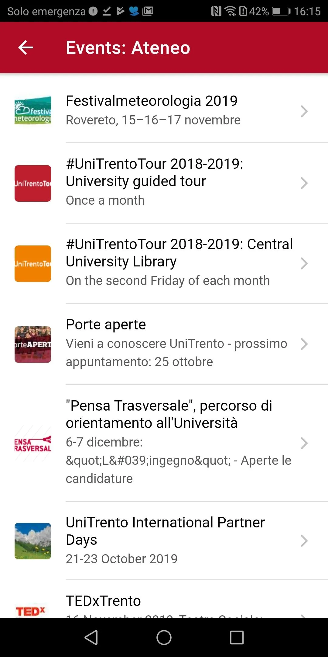 UniTrentoApp | Indus Appstore | Screenshot