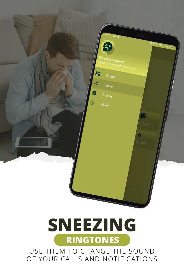 Sneeze ringtones-sneeze sounds | Indus Appstore | Screenshot