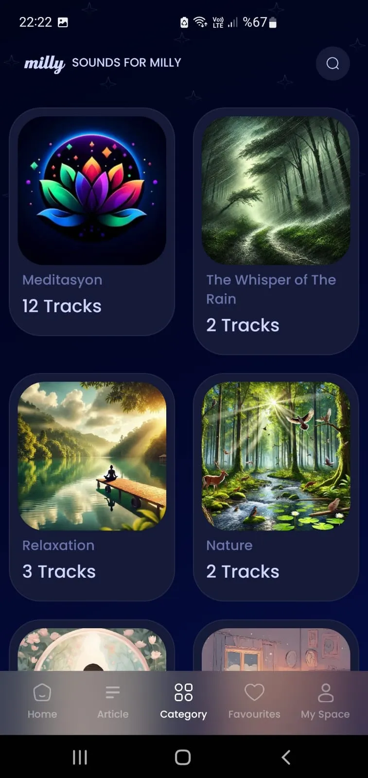 Milly: Meditation and Sleep | Indus Appstore | Screenshot