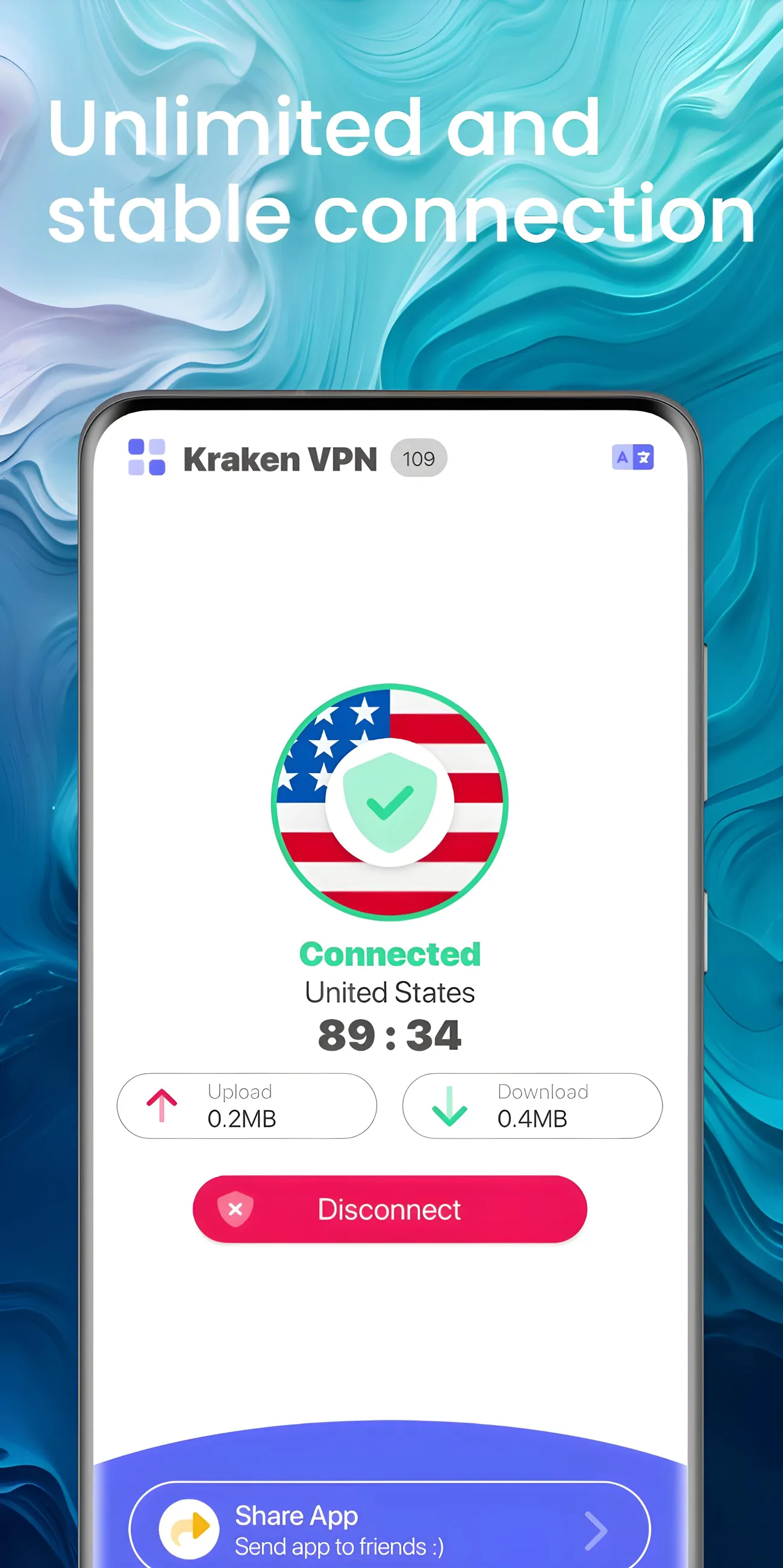 Kraken VPN - Ultra-Fast VPN | Indus Appstore | Screenshot
