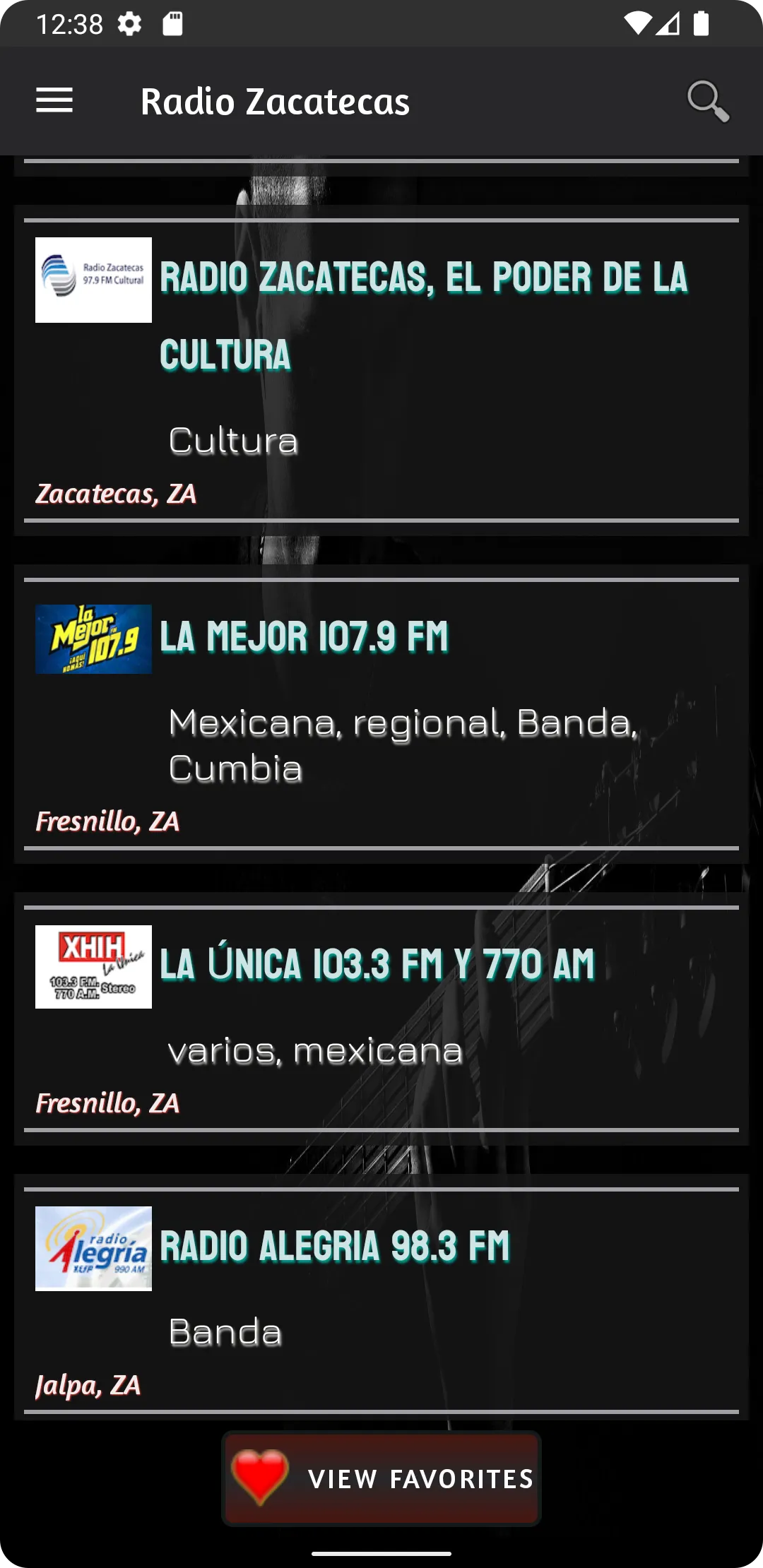 Radio Zacatecas Regional Music | Indus Appstore | Screenshot