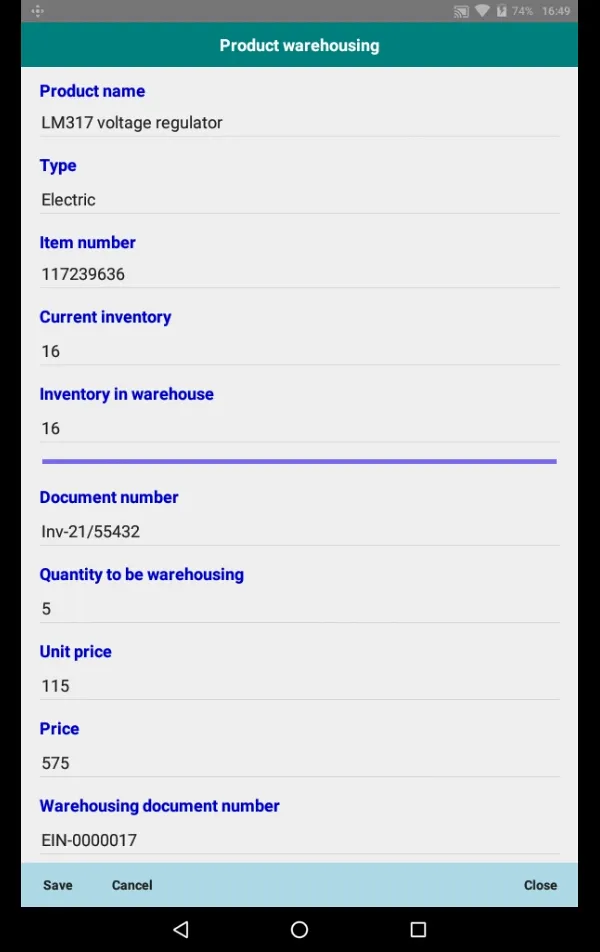 Warehouse Manager | Indus Appstore | Screenshot