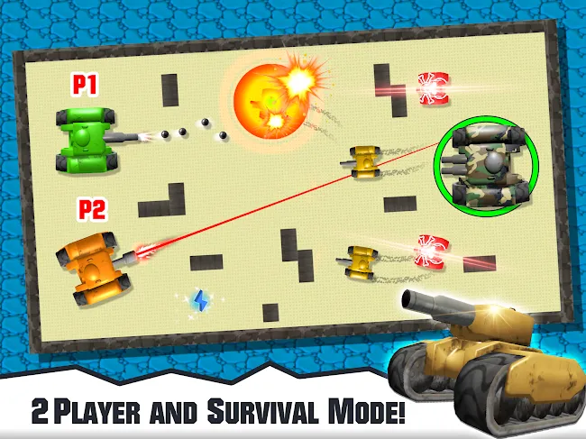 2 Player Tank Wars | Indus Appstore | Screenshot