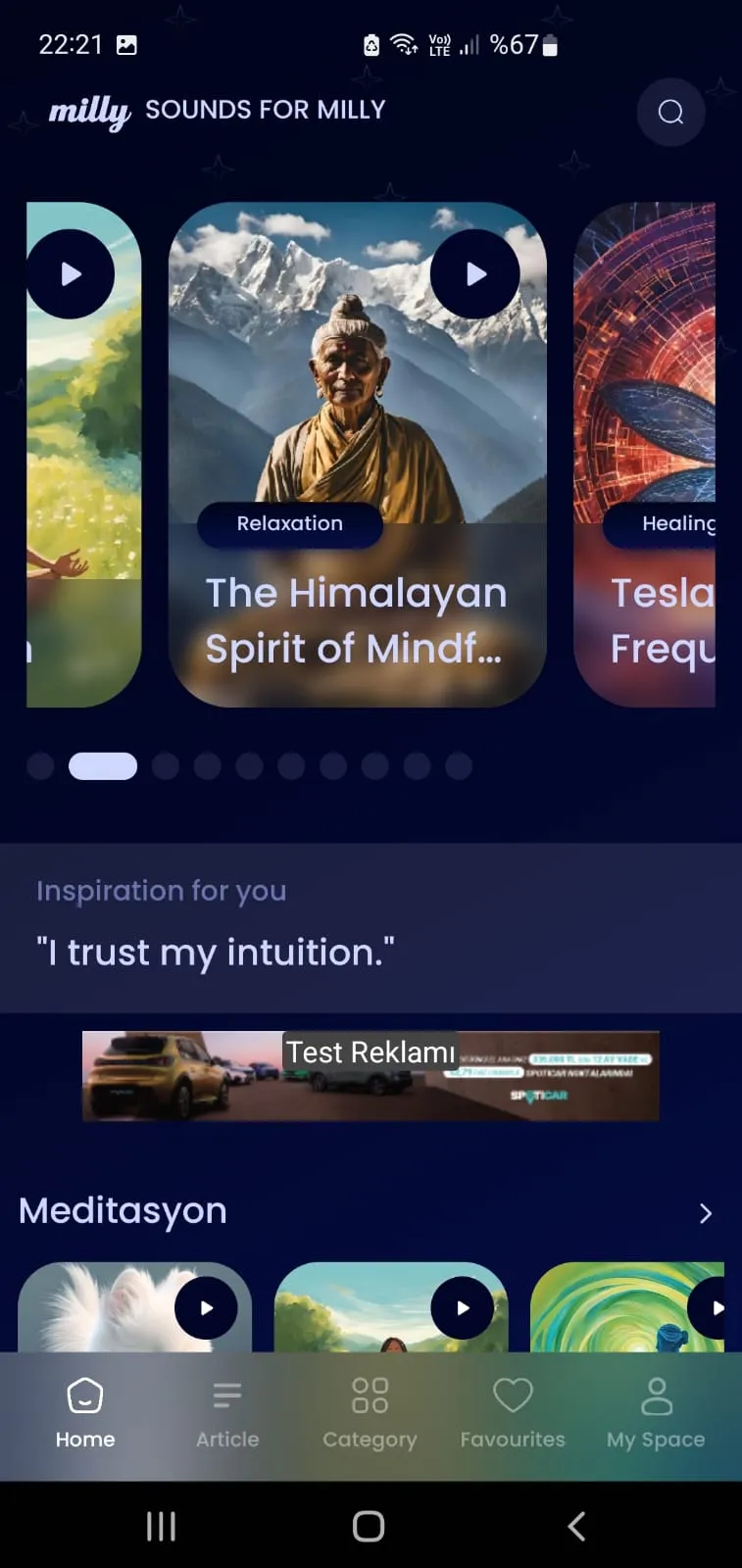 Milly: Meditation and Sleep | Indus Appstore | Screenshot