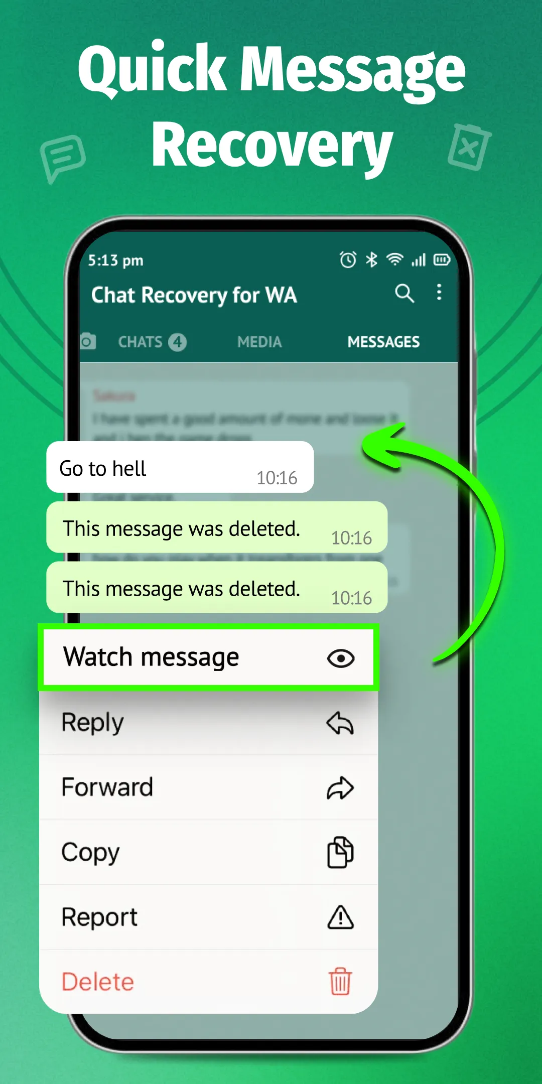 Recover Deleted Messages! | Indus Appstore | Screenshot