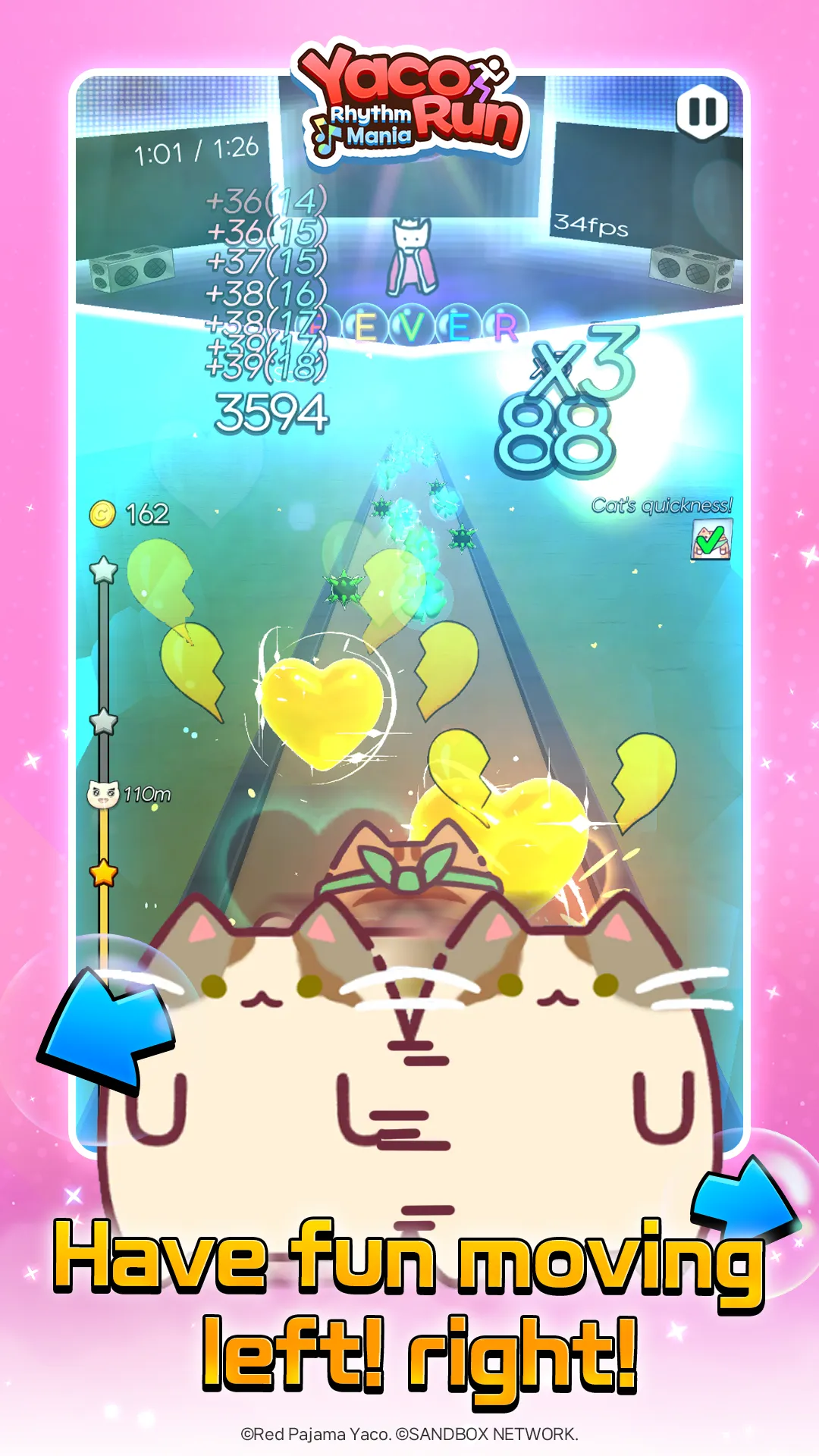 Yaco Run Rhythm - Cat SnackBar | Indus Appstore | Screenshot