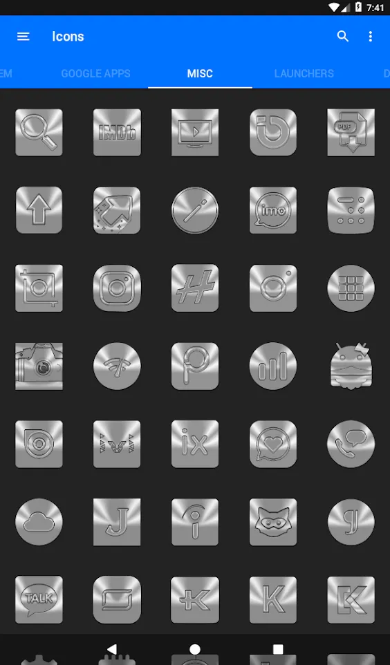 Silver and Chrome Icon Pack | Indus Appstore | Screenshot