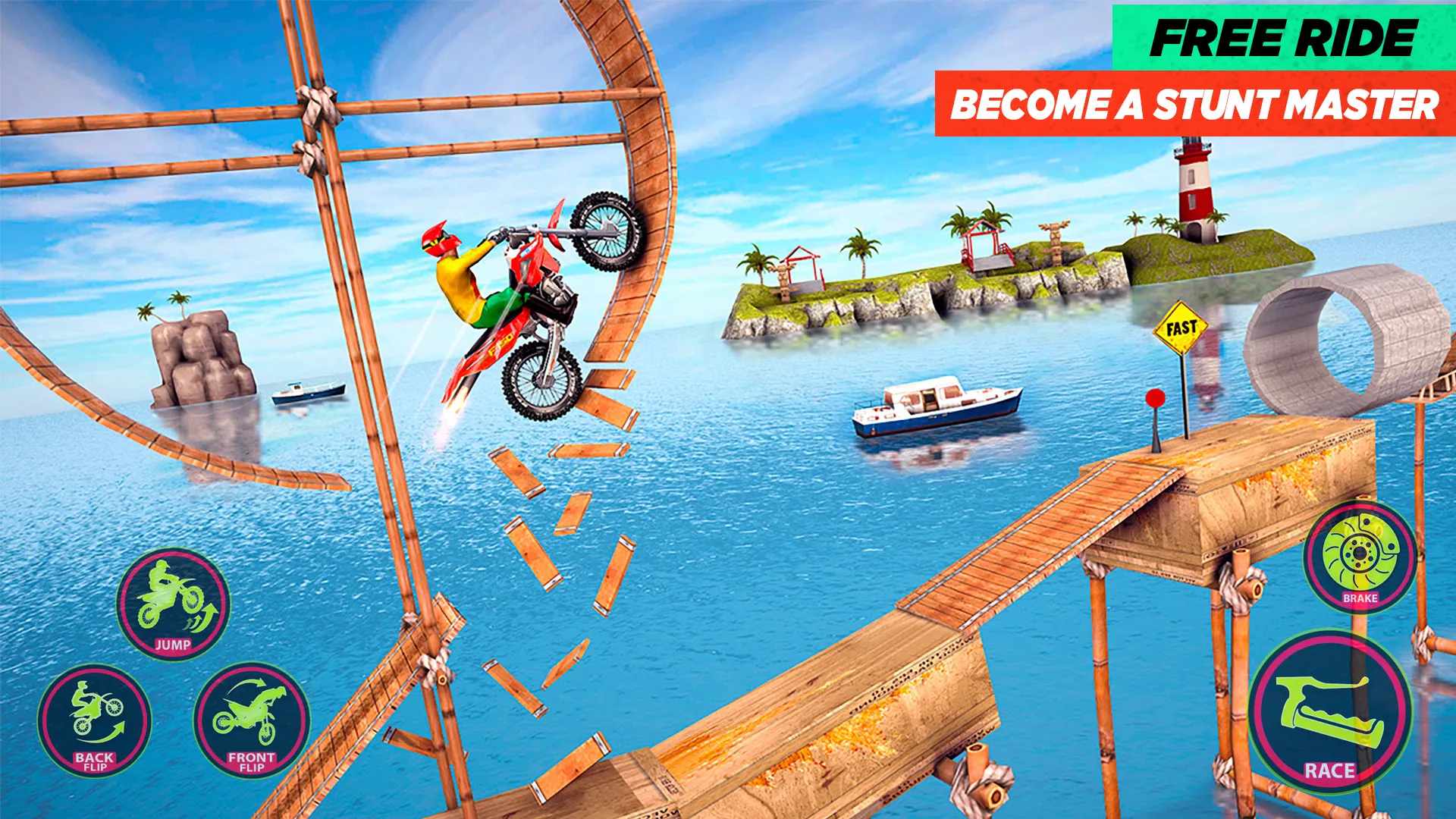 Bike Stunt 3D: Motorcycle Game | Indus Appstore | Screenshot