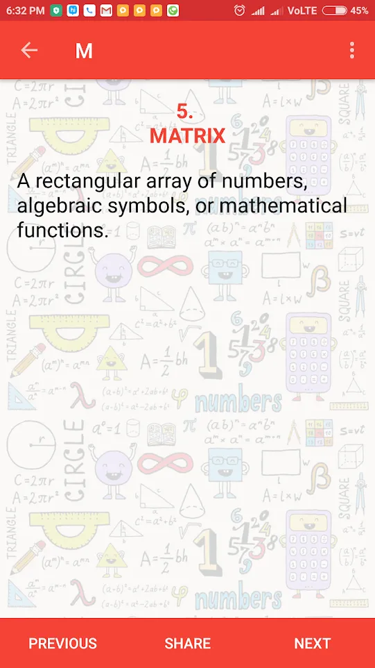 Maths Glossary | Indus Appstore | Screenshot