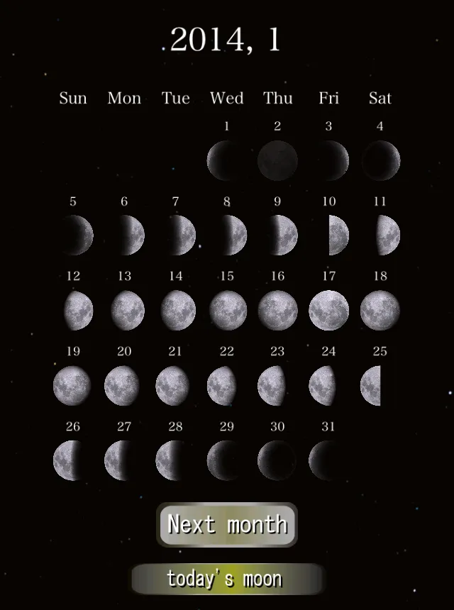 Japan Kanji name of the moon | Indus Appstore | Screenshot