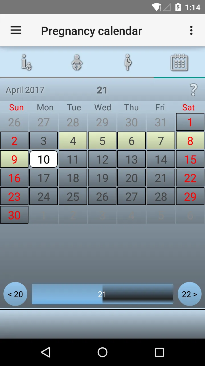 Pregnancy Calendar | Indus Appstore | Screenshot