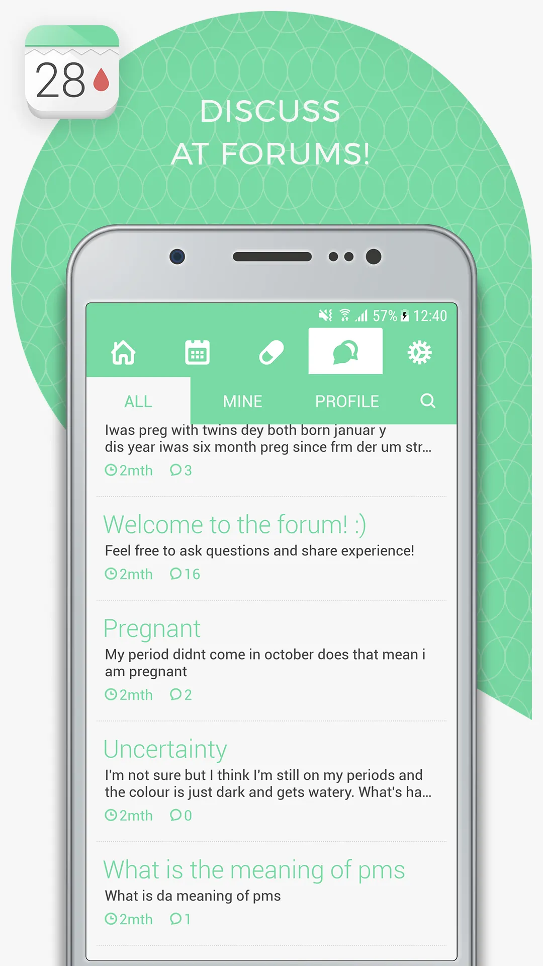 Easy Period Calendar ovulation | Indus Appstore | Screenshot