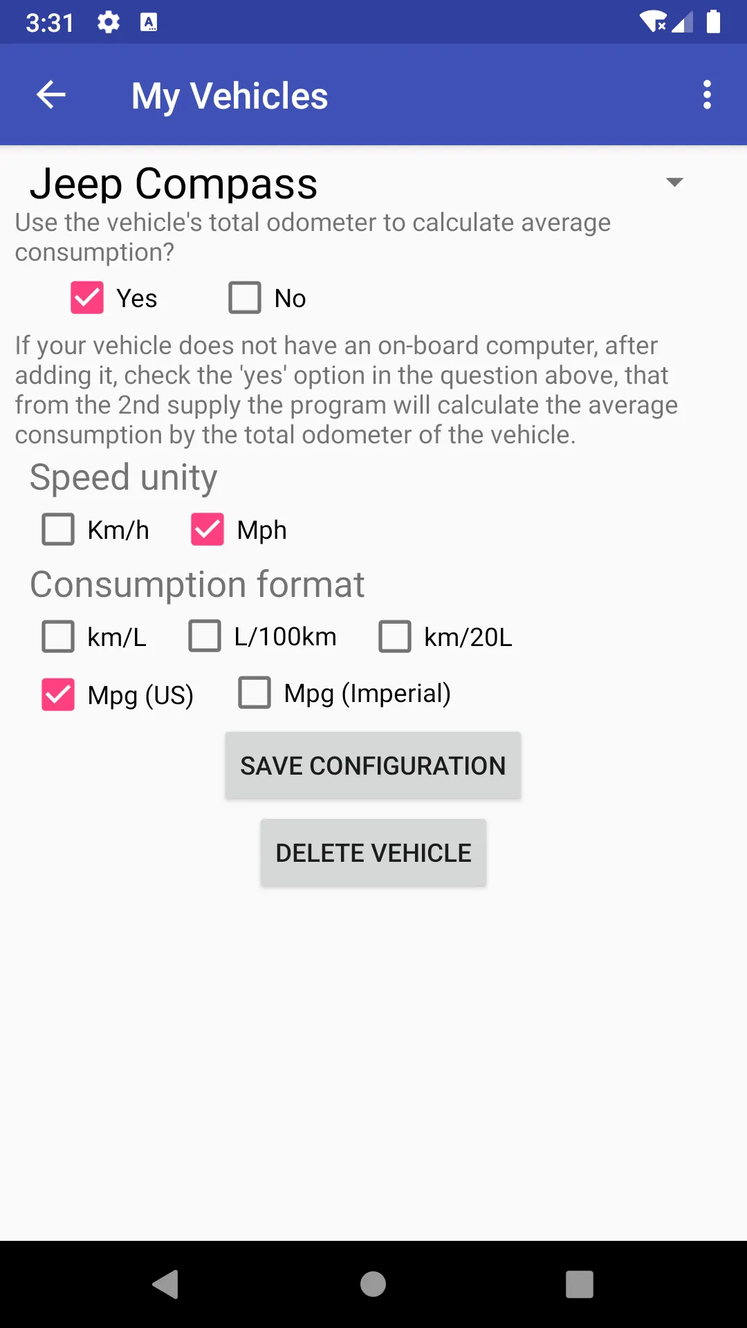 Fuel Consumption | Indus Appstore | Screenshot