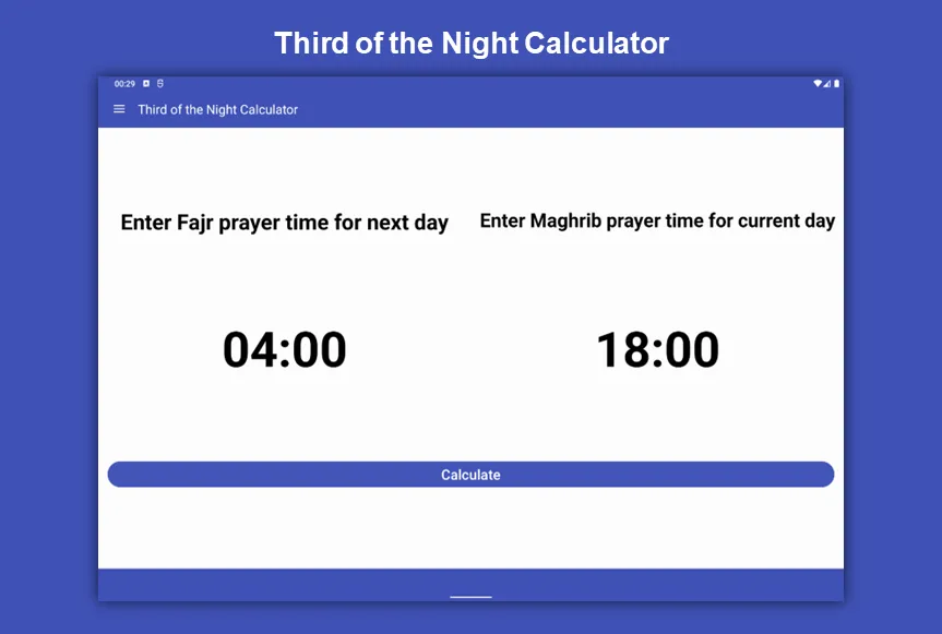 Third of the Night Calculator | Indus Appstore | Screenshot