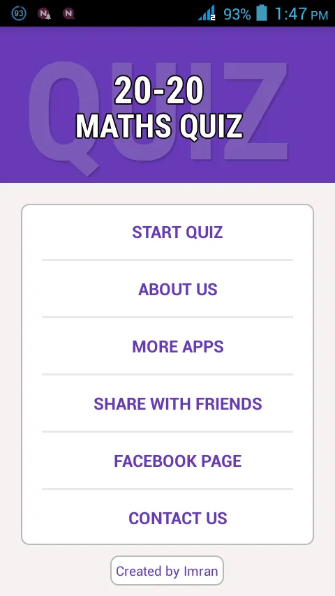 20-20 Maths Quiz | Indus Appstore | Screenshot