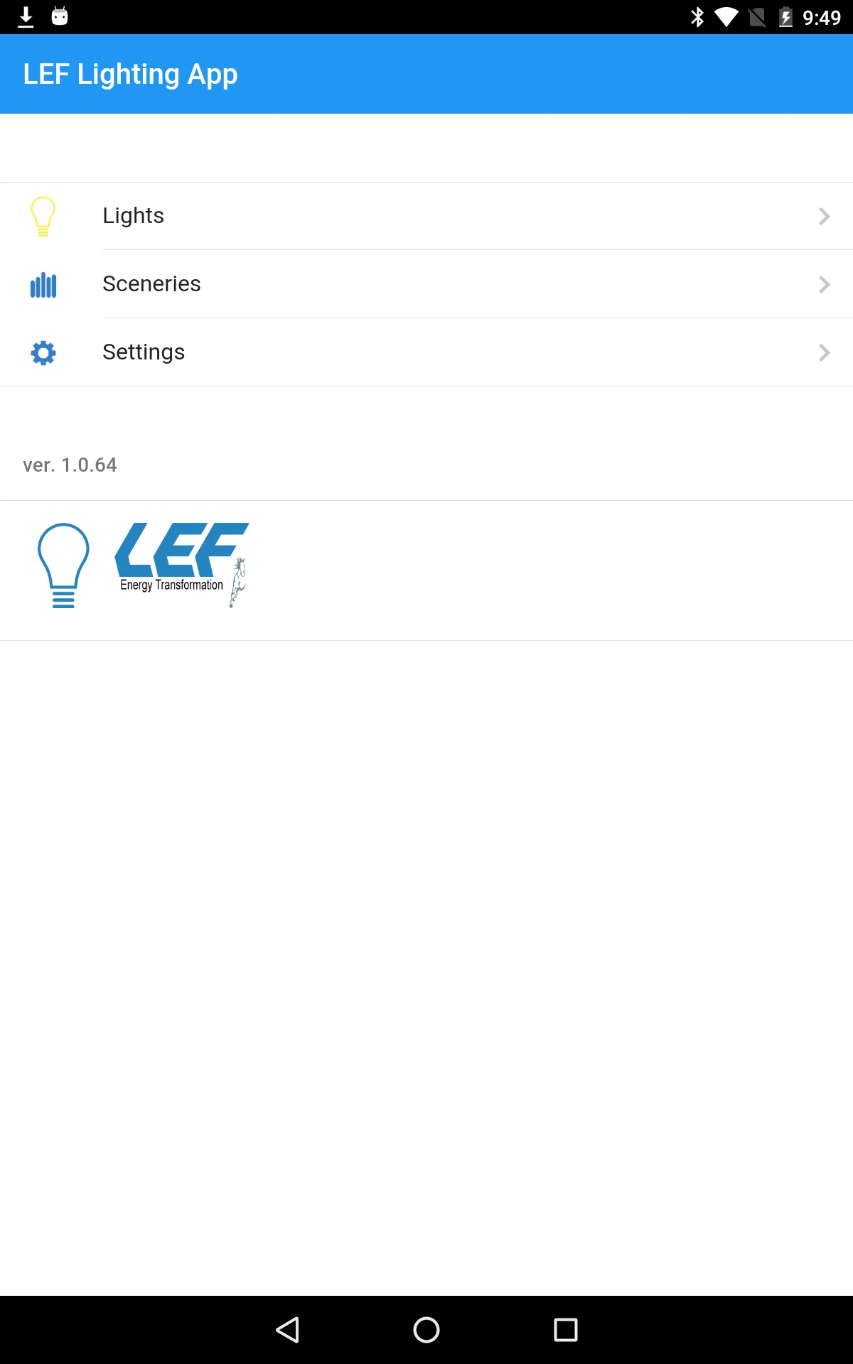 LEF Lighting App | Indus Appstore | Screenshot