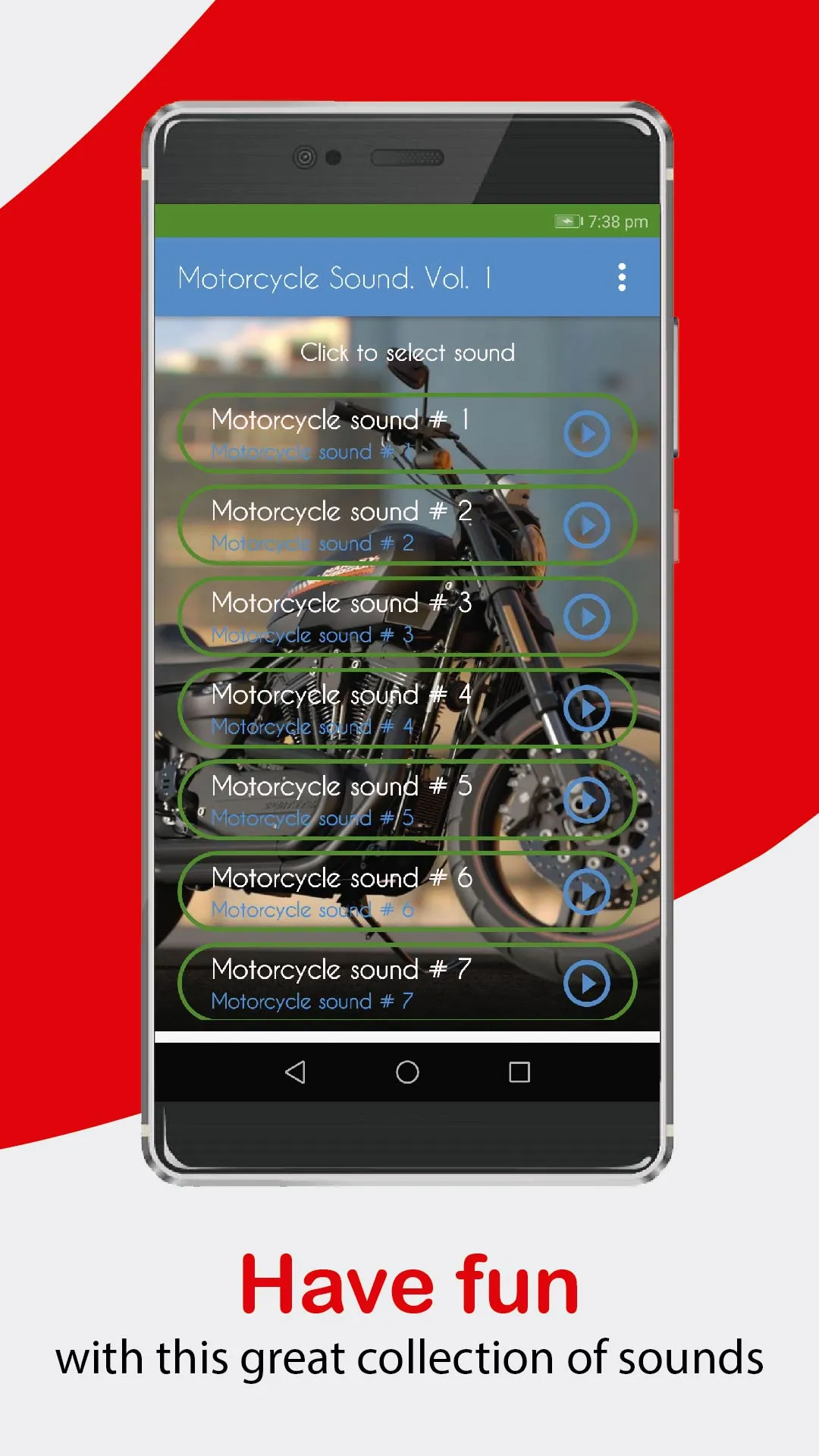 Motorcycle Sounds, Ringtones. | Indus Appstore | Screenshot