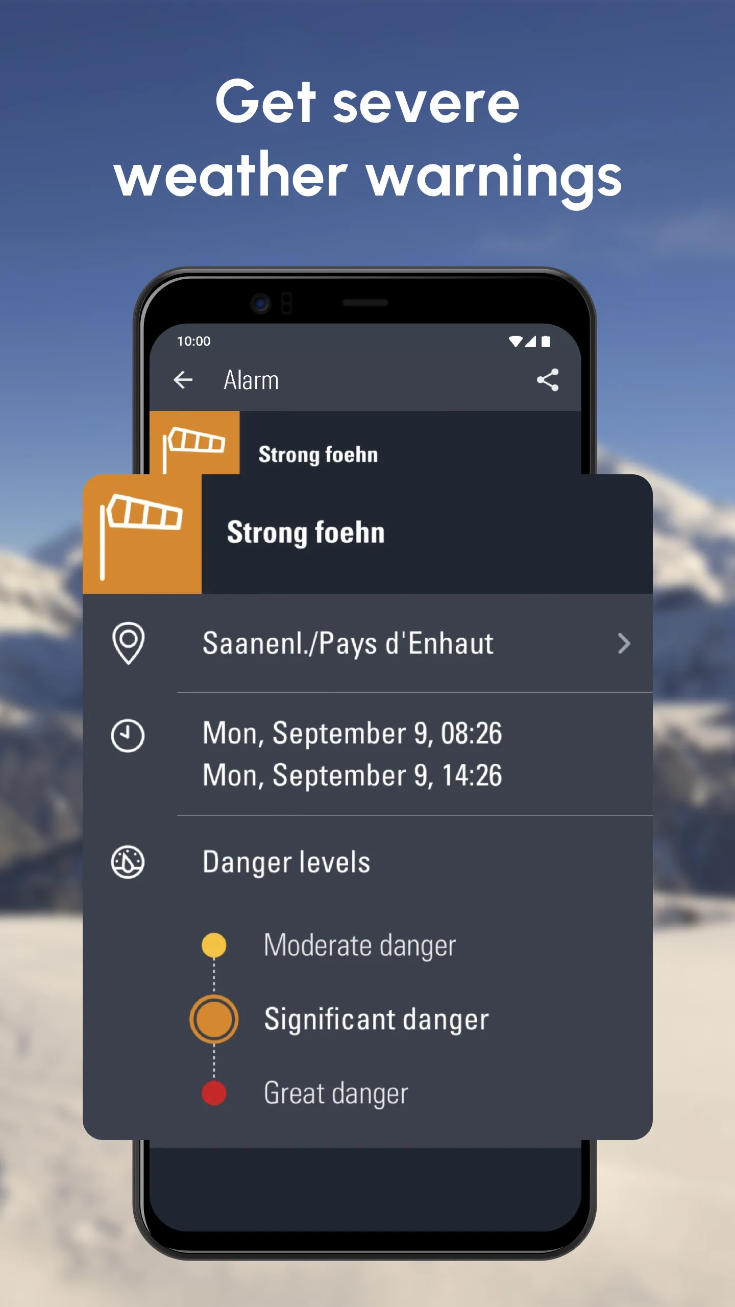 Weather Alarm - Swiss Meteo | Indus Appstore | Screenshot