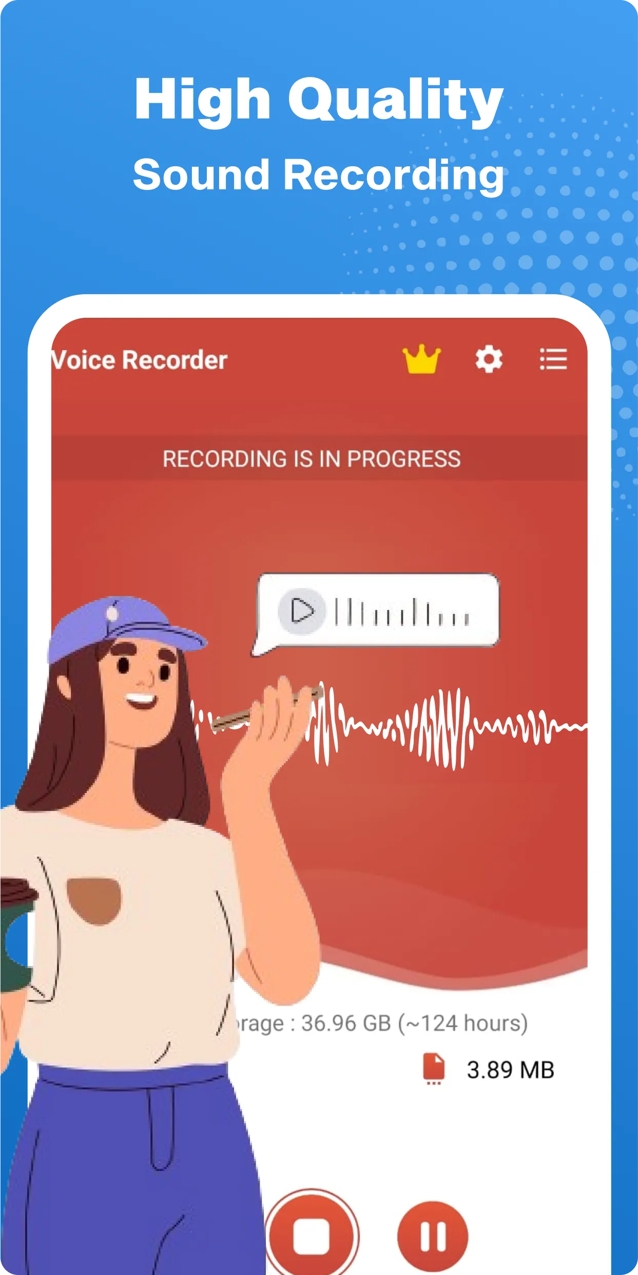 Voice Recorder : Recording App | Indus Appstore | Screenshot