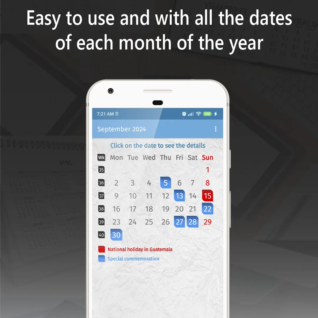 calendar guatemala 2024 | Indus Appstore | Screenshot