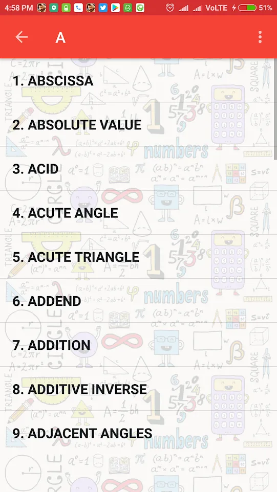 Maths Glossary | Indus Appstore | Screenshot