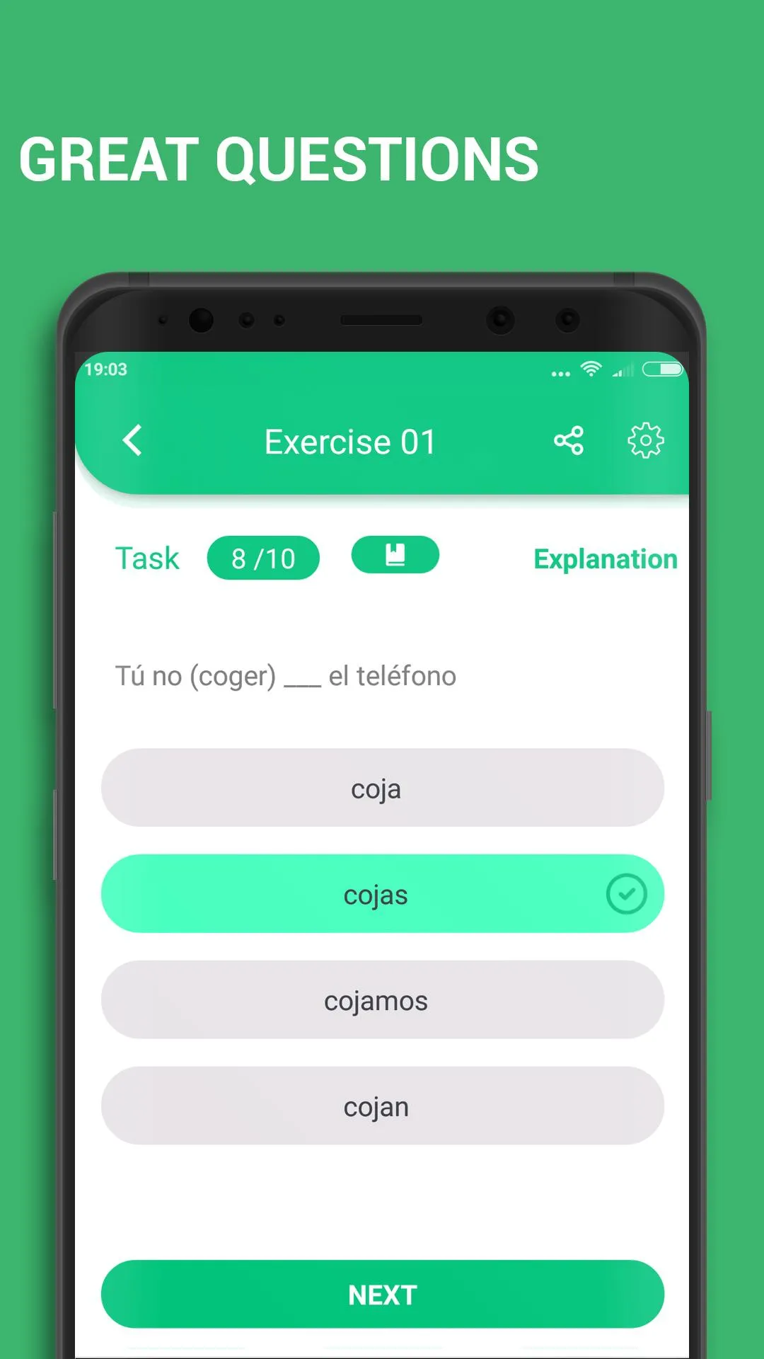 Learn Spanish Grammar A1 A2 B1 | Indus Appstore | Screenshot