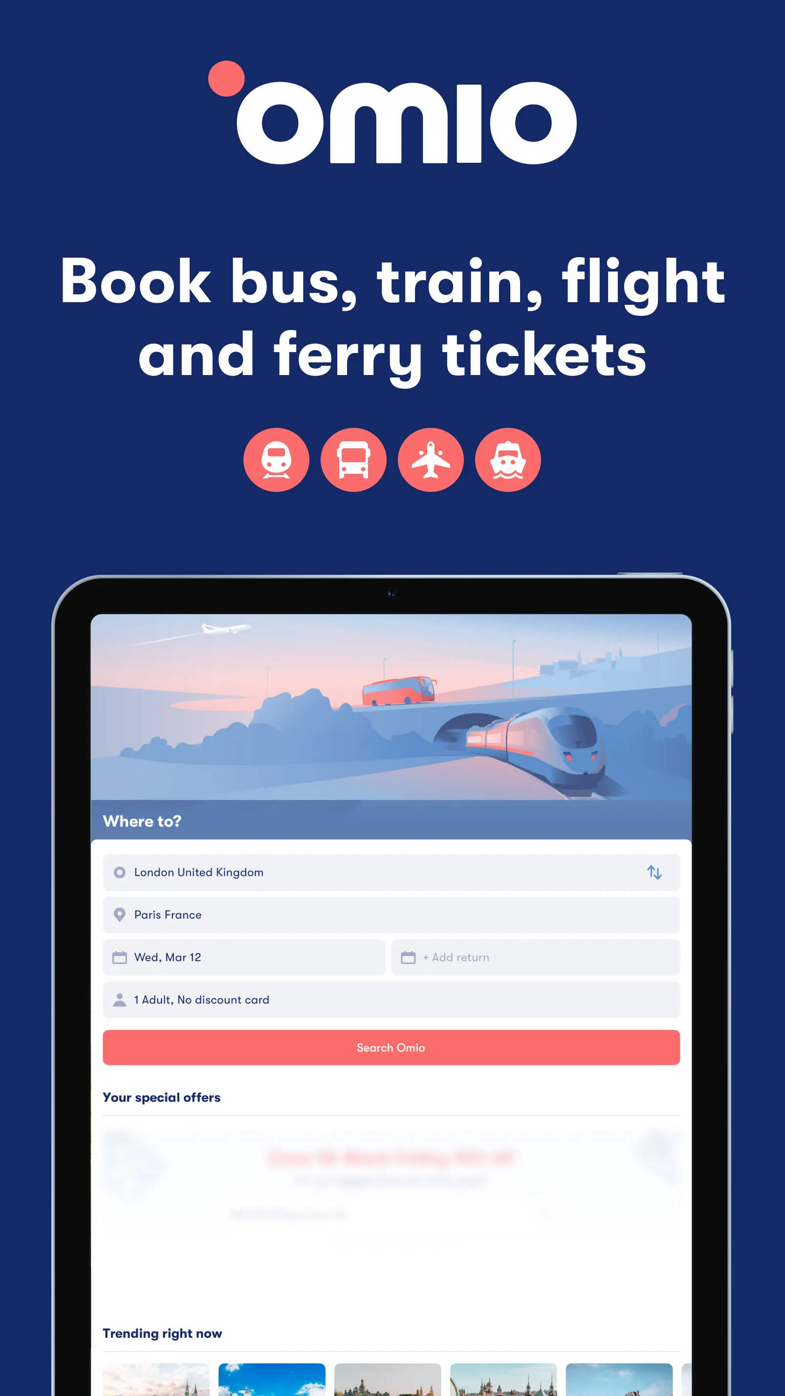 Omio: Book your travel tickets | Indus Appstore | Screenshot