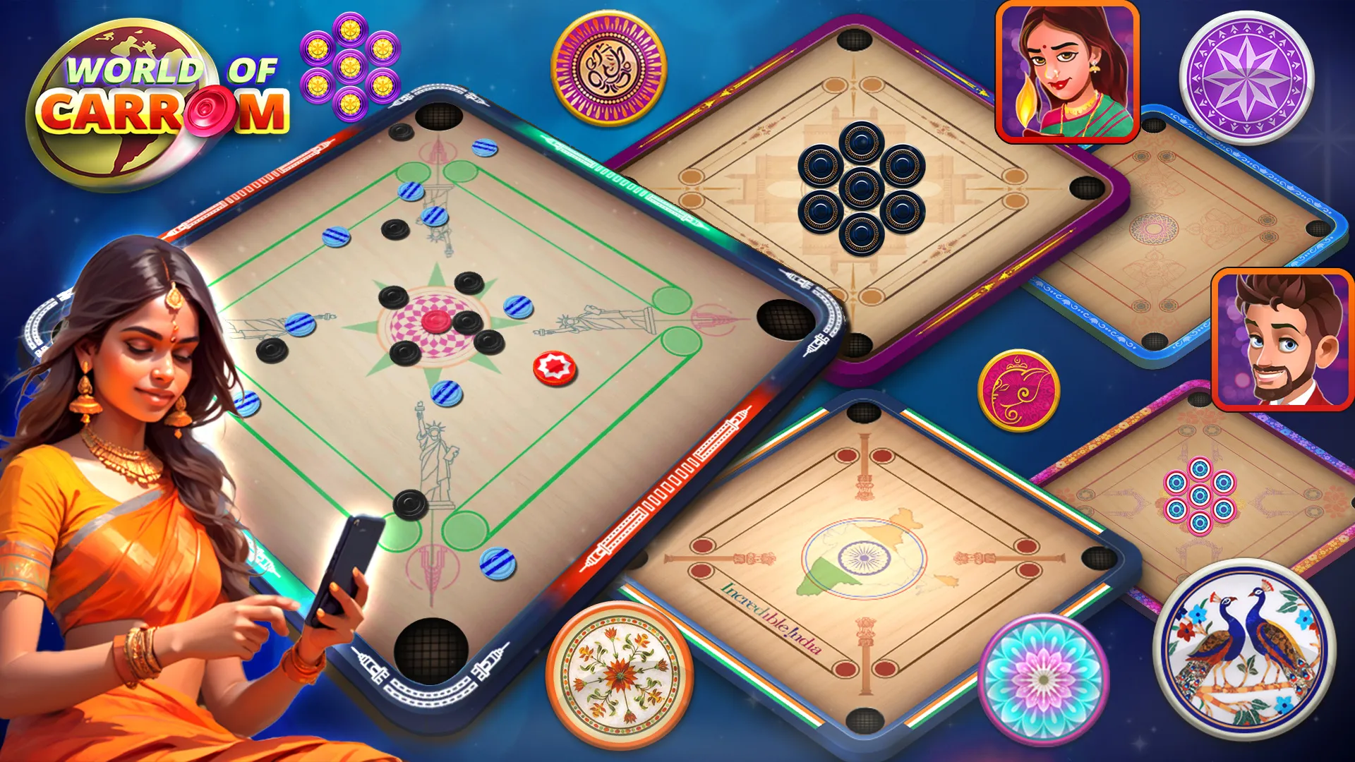 World Of Carrom :3D Board Game | Indus Appstore | Screenshot