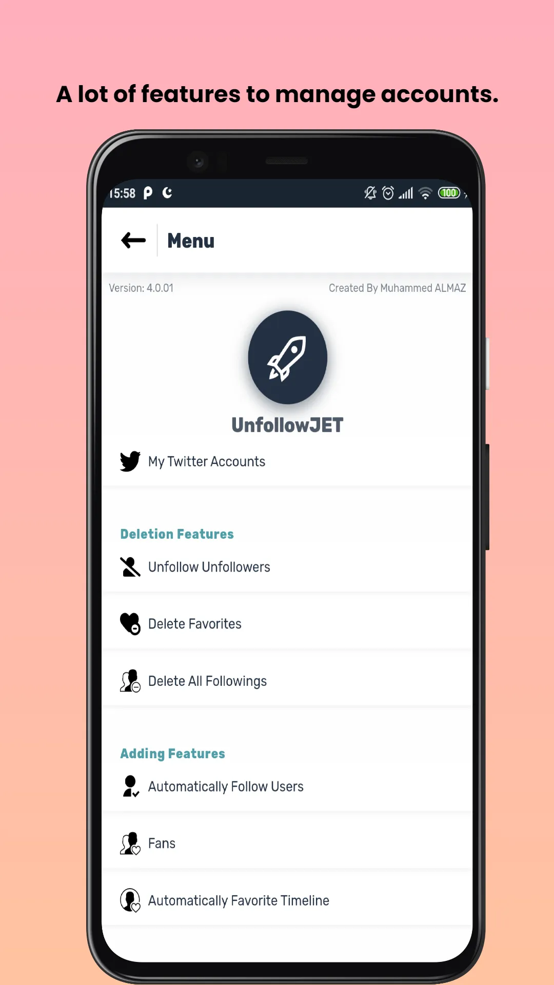 Unfollow Jet | Indus Appstore | Screenshot