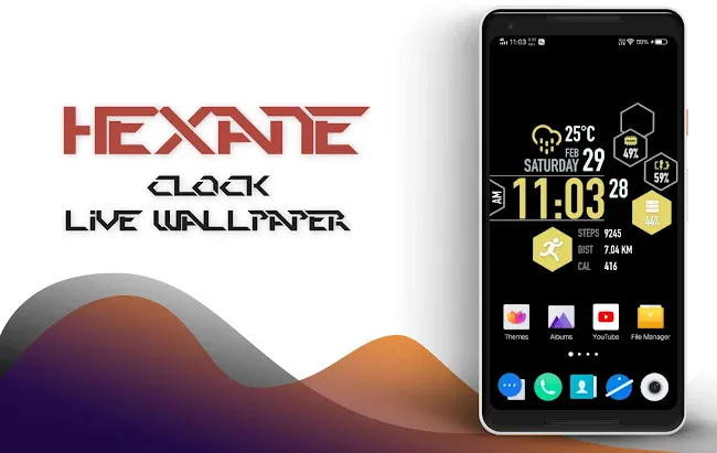 Hexane Digital Watch Face | Indus Appstore | Screenshot