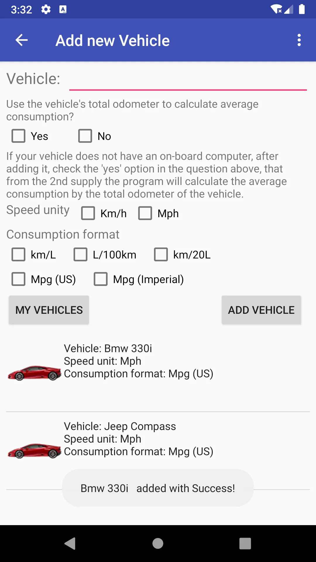 Fuel Consumption | Indus Appstore | Screenshot