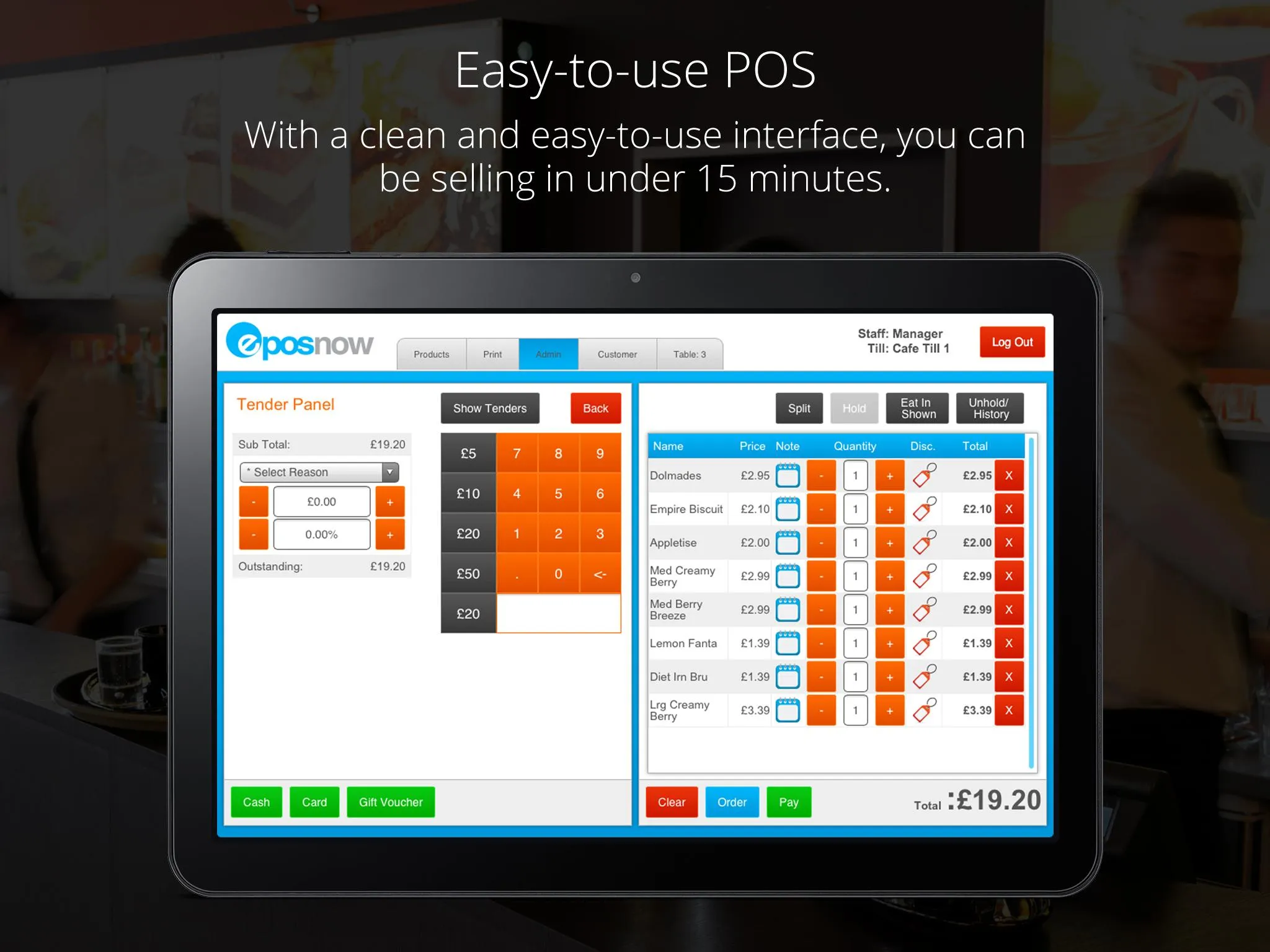 Epos Now POS Till | Indus Appstore | Screenshot