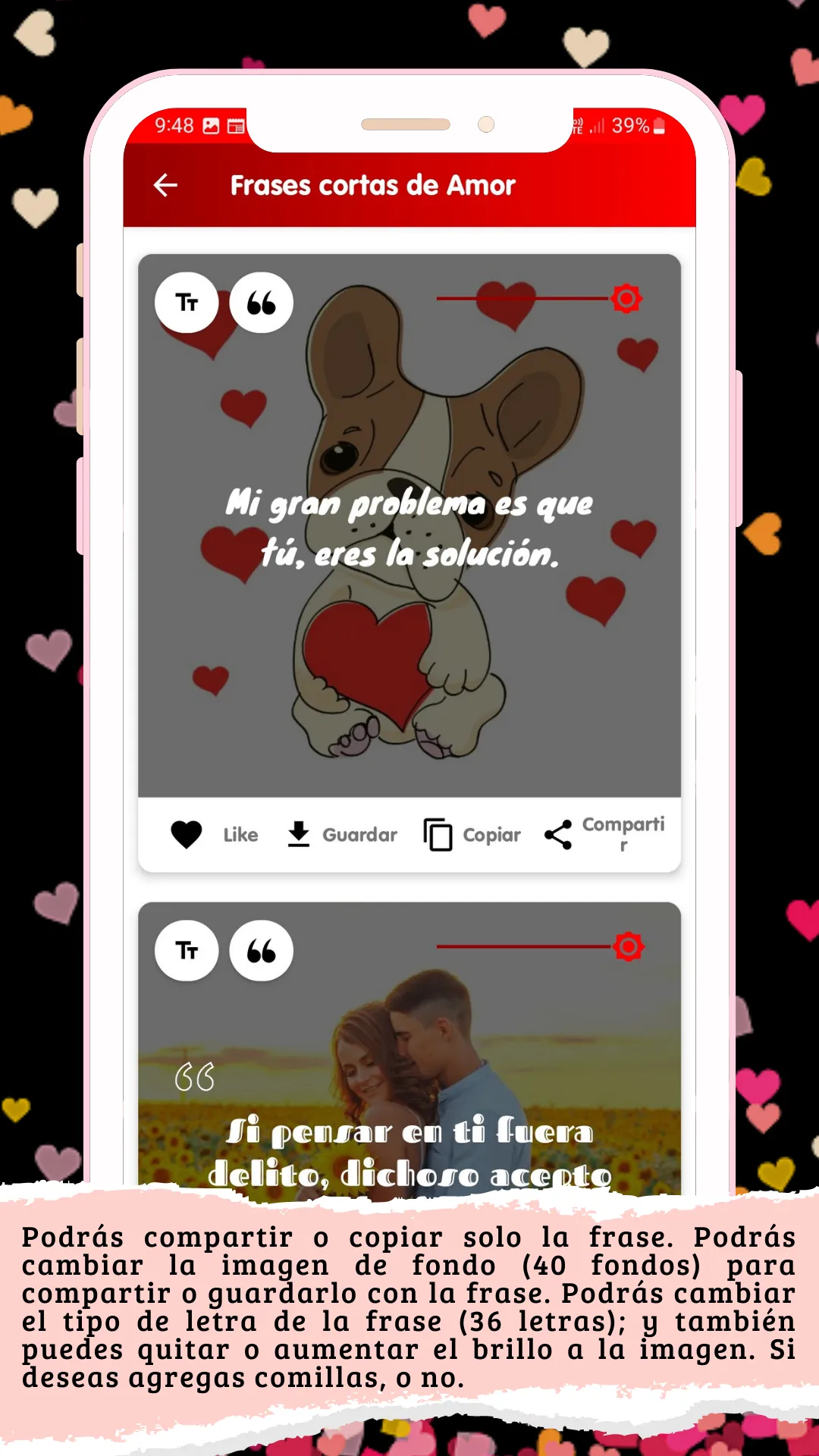 phrases to fall in love | Indus Appstore | Screenshot