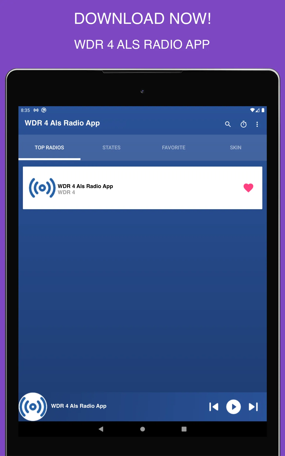 WDR 4 Als Radio App DE | Indus Appstore | Screenshot