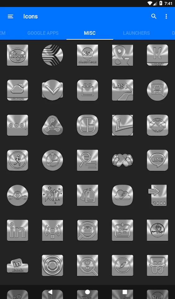 Silver and Chrome Icon Pack | Indus Appstore | Screenshot