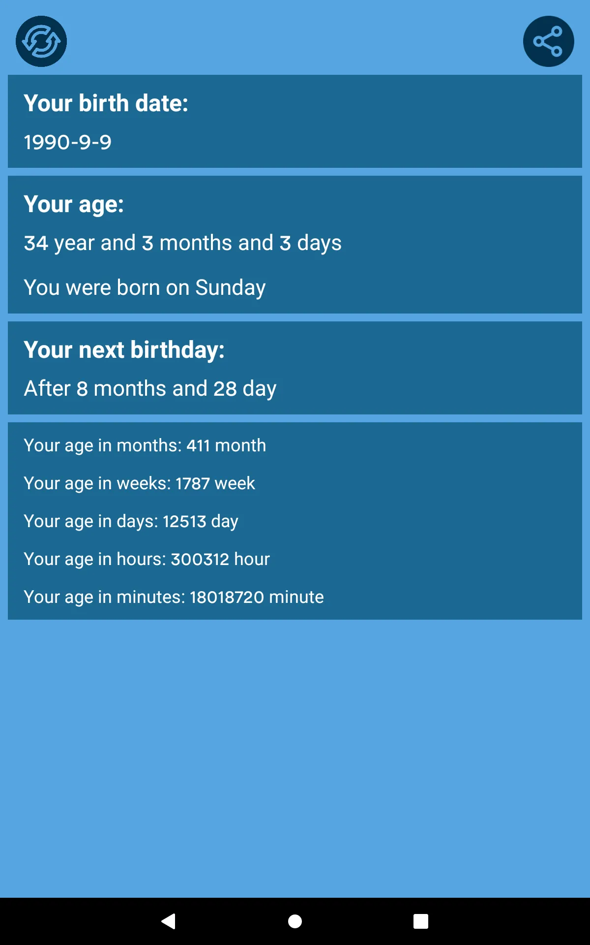 Age Calculator | Indus Appstore | Screenshot