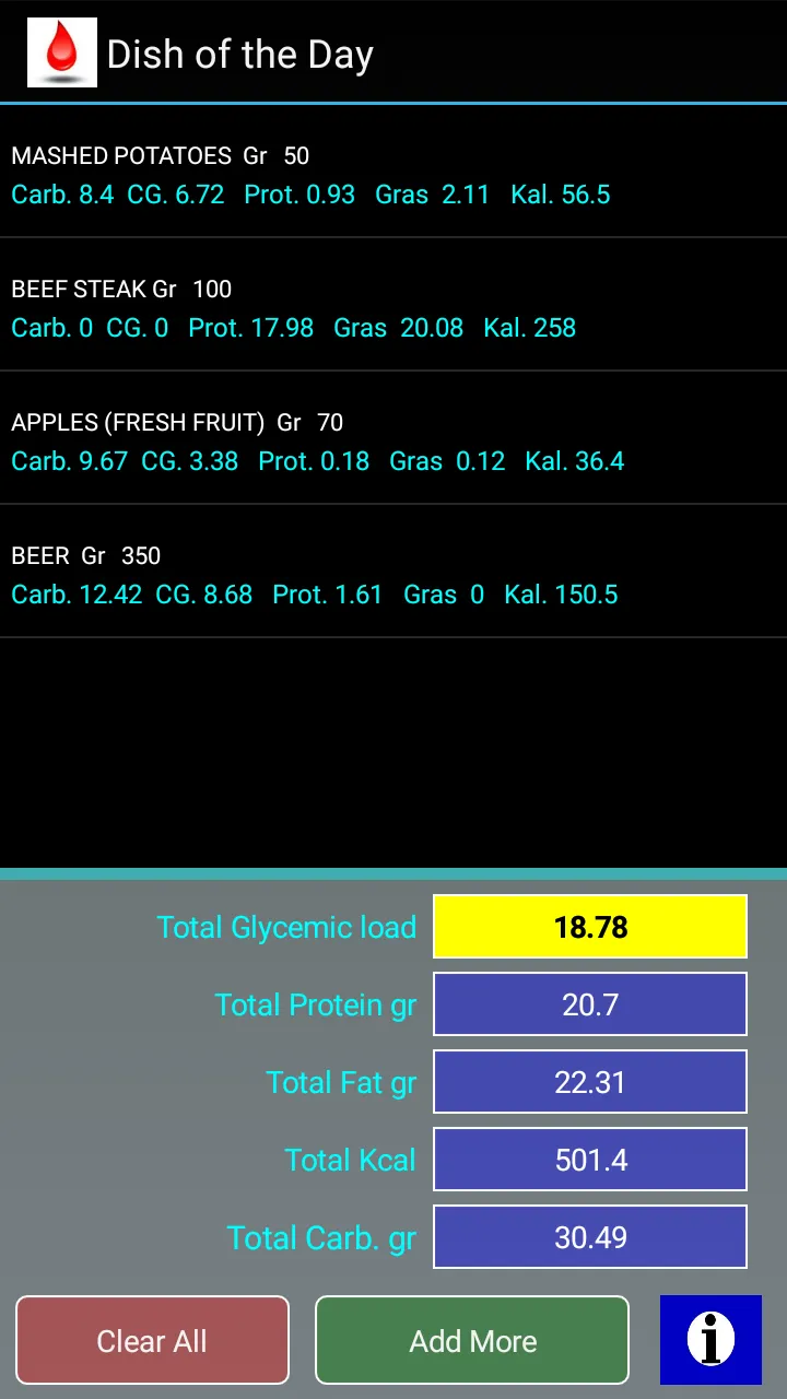 GI and glycemic load Lite | Indus Appstore | Screenshot