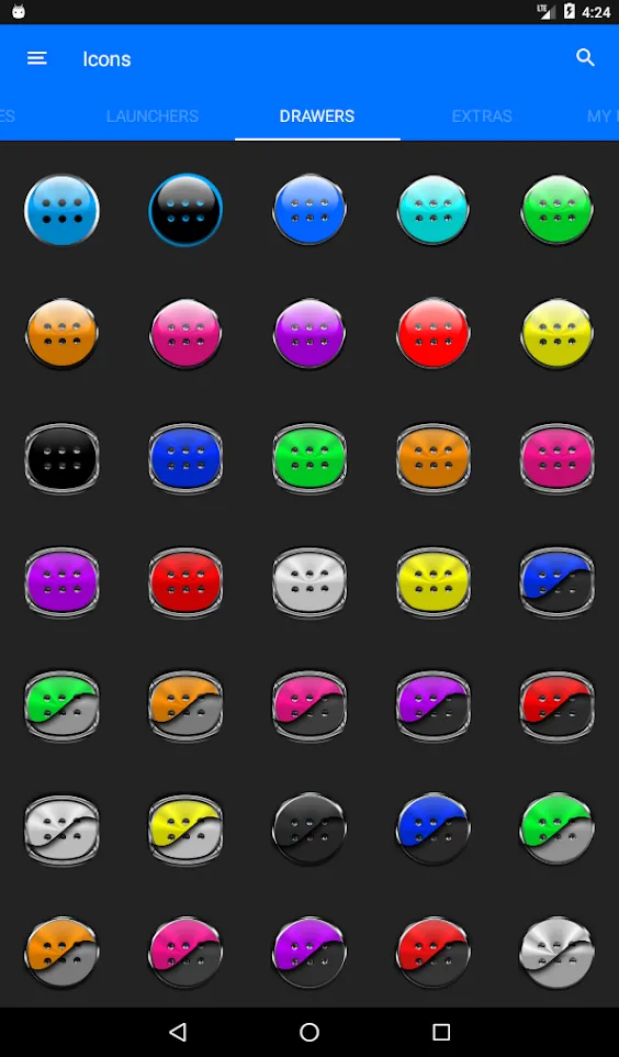 Blue Glass Orb Icon Pack | Indus Appstore | Screenshot